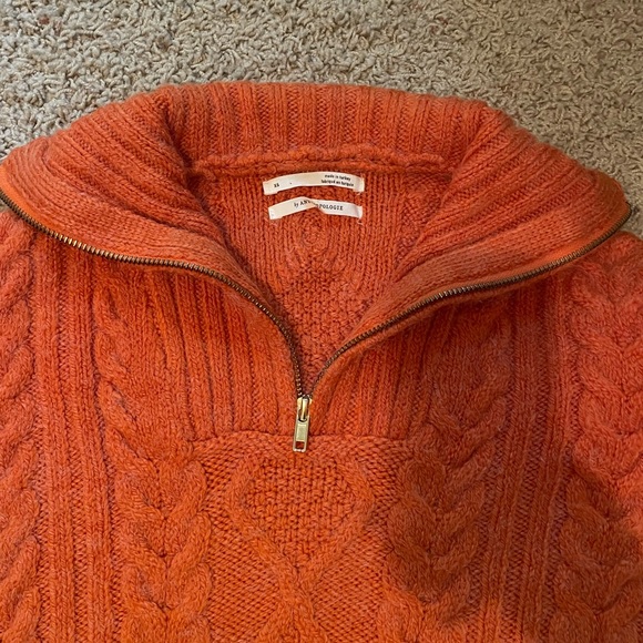 Orange Cable Knit Sweater - Picture 2 of 4
